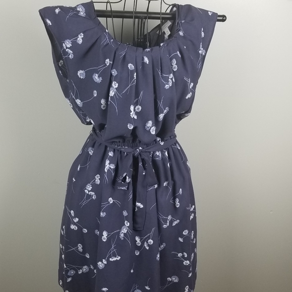 🎀LC Lauren Conrad Floral Blue Dress - Picture 8 of 9